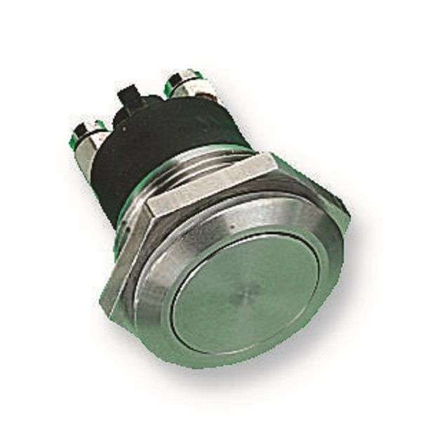 Bulgin Limited (MP0037) Vandal Resistant Switch, 19.2 mm, SPST-NO