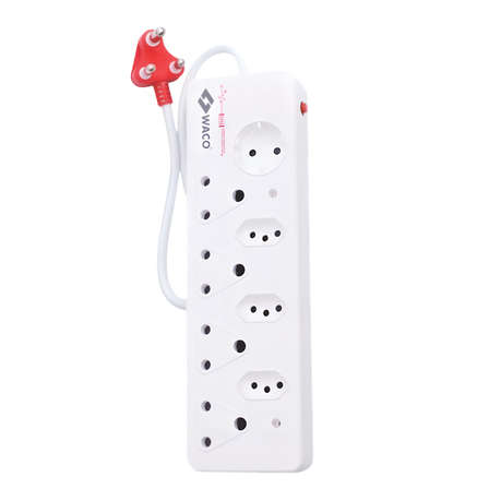Waco - 8 Way Multiplug with Surge Protection and Shutters - Waco - 8 Way Multiplug with Surge Pro...
