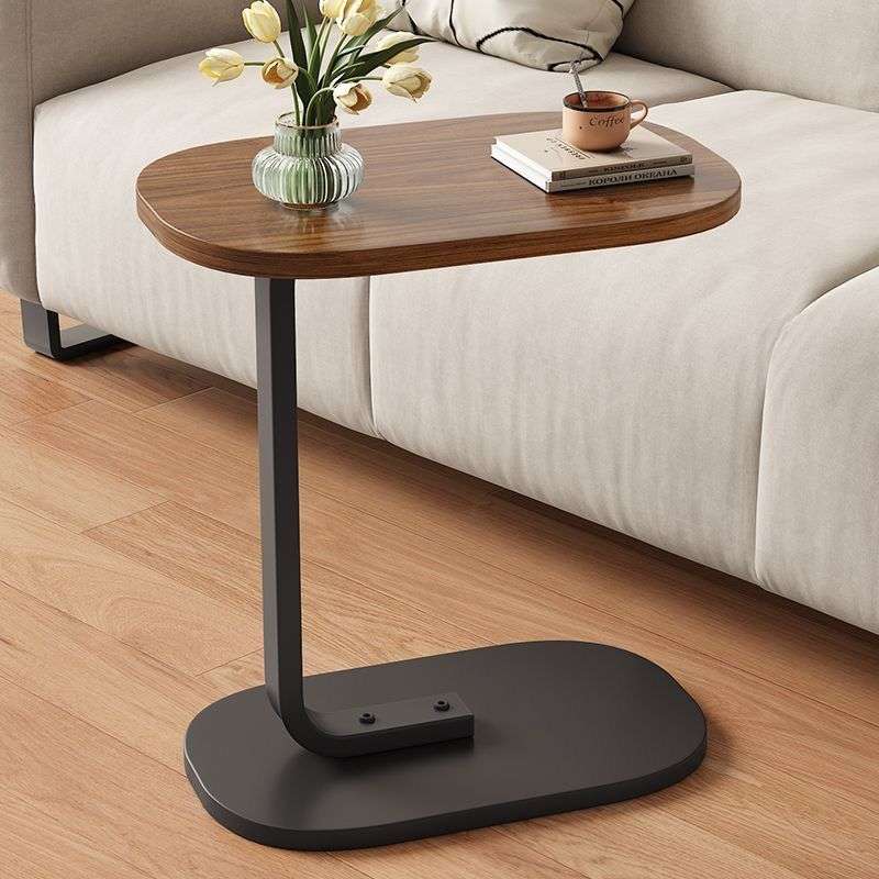 Wooden C-Shape Coffee Table