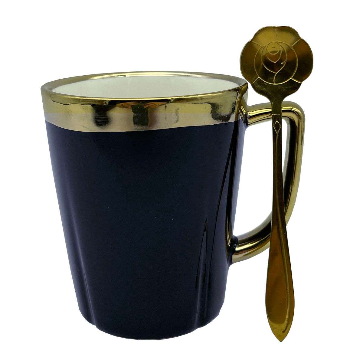 Elegant King 5-Piece Round Shape Tea and Coffee Mug Set - Aquamarine(Display Model)(1 Item Missing)