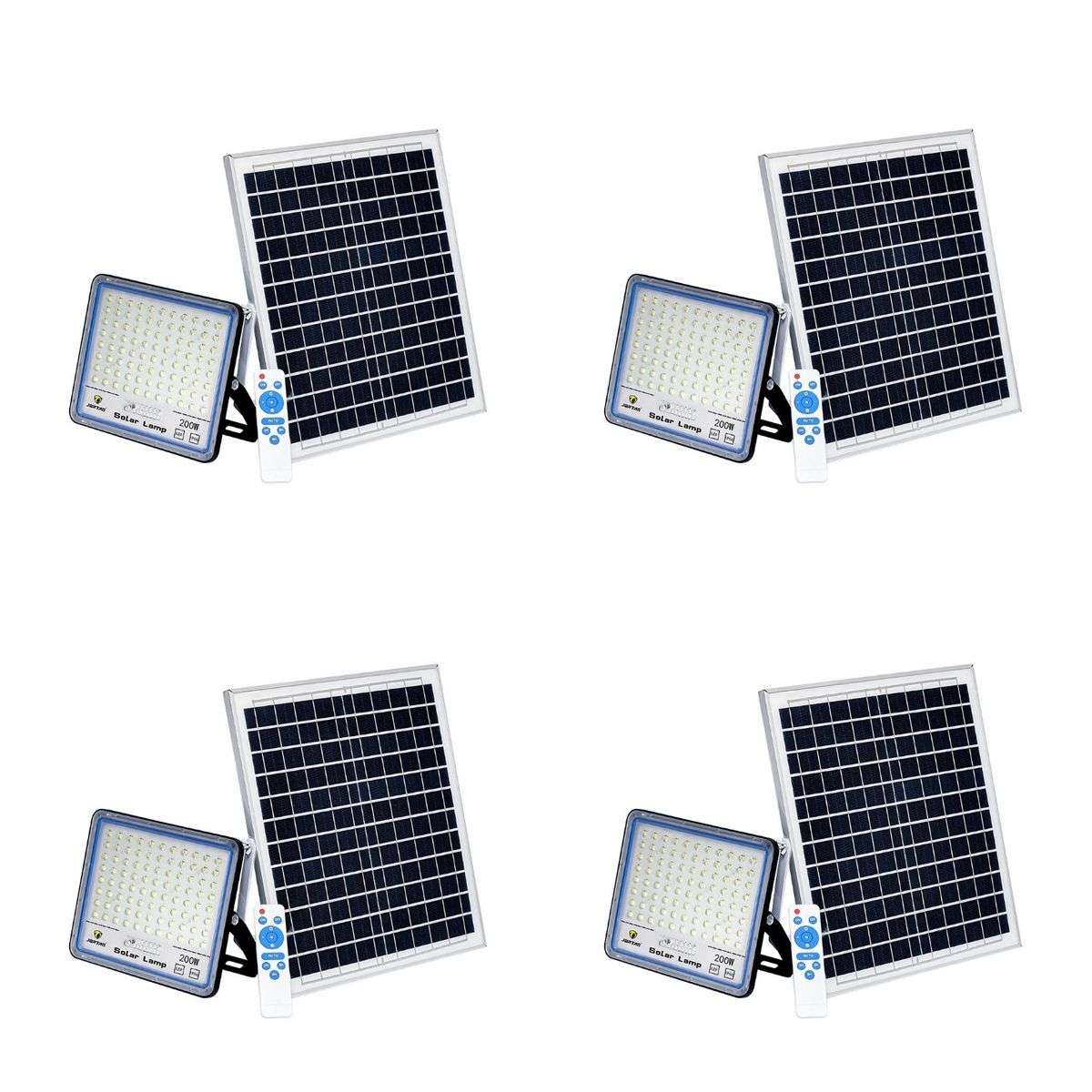 Classic Outdoor 120w Solar Floodlight with Remote - 4 Pack