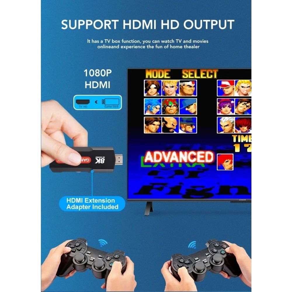 USB 2.0 Dual System Game Stick 8K Retro Video Games Console
