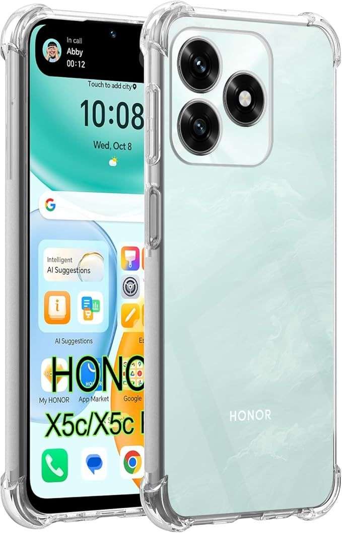 Transparent Clear Cover Compatible with Honor X5c/X5c Plus