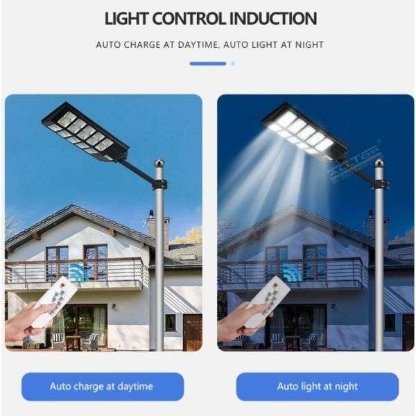Wireless Solar LED Street Light with Sensor and Remote-600W
