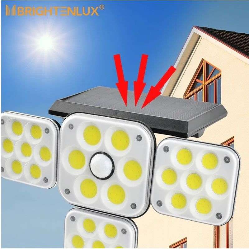 Waterproof 4 side Integrated Solar Wall Lamp with Remote and Motion Dectector