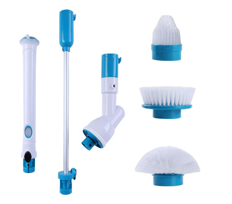 Cordless Tub and Tile Scrubber with 3 Replaceable Cleaning Scrubber Brush