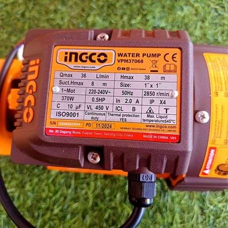 Ingco - Peripheral Water Pump - 370W(0.5HP) - Ingco - Peripheral Water Pump - 370W(0.5HP)