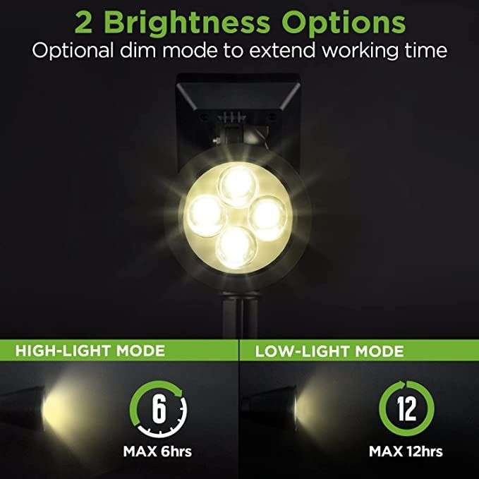 Waterproof Solar Powered Outdoor Garden Spotlight