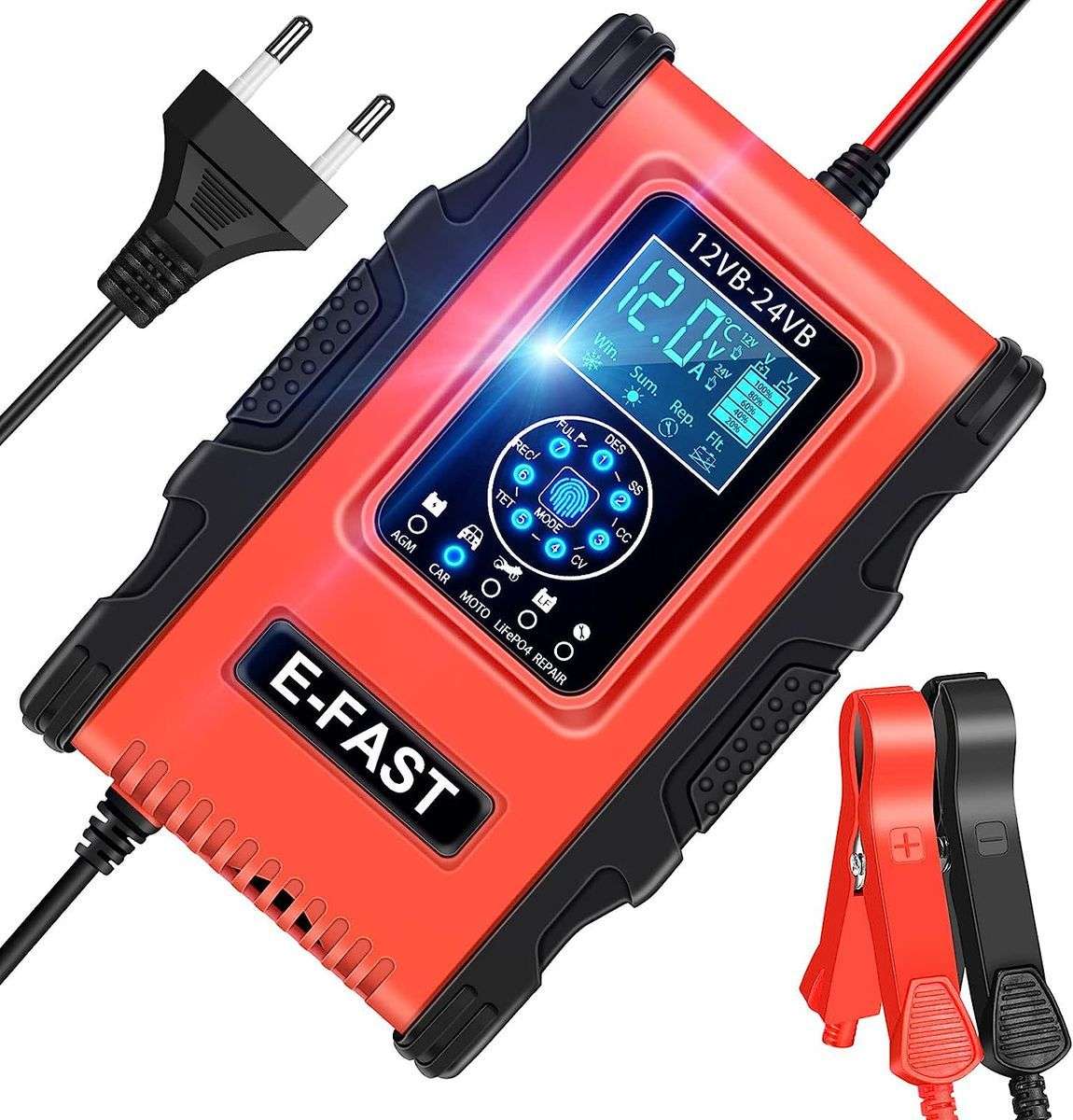 12V 12A - 24V 6A 7 Stage Pulse Repair Lcd Battery Charger