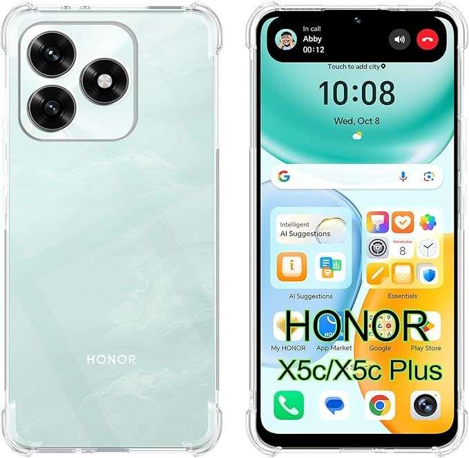 Transparent Clear Cover Compatible with Honor X5c/X5c Plus
