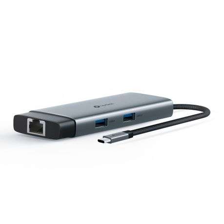 Tp-Link - USB-C 9-in-1 Hub | 4K HDMI | 100W PD | Gigabit LAN | SD/microSD - Tp-Link - USB-C 9-in-...