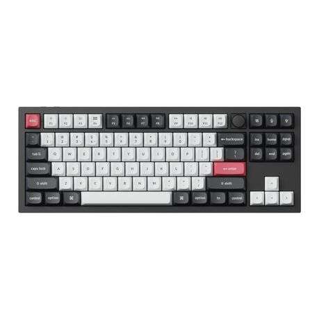 Keychron - Q3 HE QMK 80% Wireless Custom Mechanical Keyboard (Nebula Switch)  Carbon Black - K...
