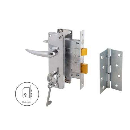 2-Lever Essential Door Lockset with Hinges