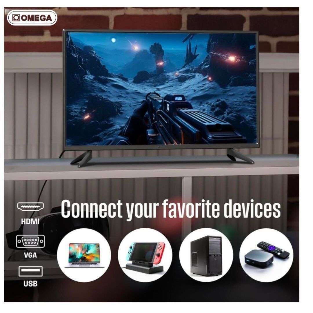 Omega 40` Full HD TV with Wide Color Changer HDMI/VGA/USB/AV Mode