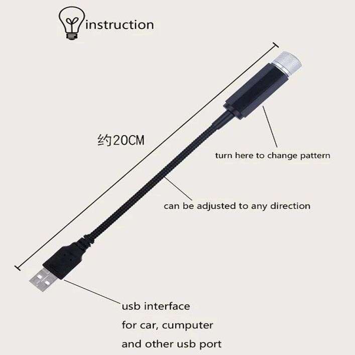 FI USB Star Ceiling Romantic Night Light