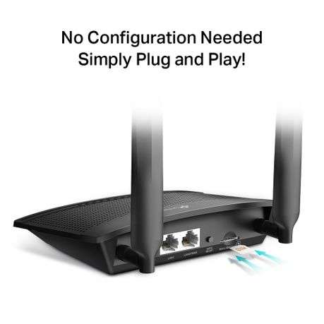 Tp-Link - MR100 Wireless 300 Mbps N 4G LTE Router - Tp-Link - MR100 Wireless 300 Mbps N 4G LTE Ro...