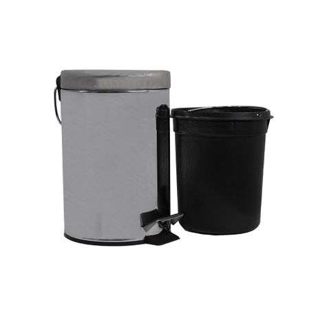 15L Metallic Pedal Dust Bin with removal inner plastic bucket (PLEASE READ DESCRIPTION)
