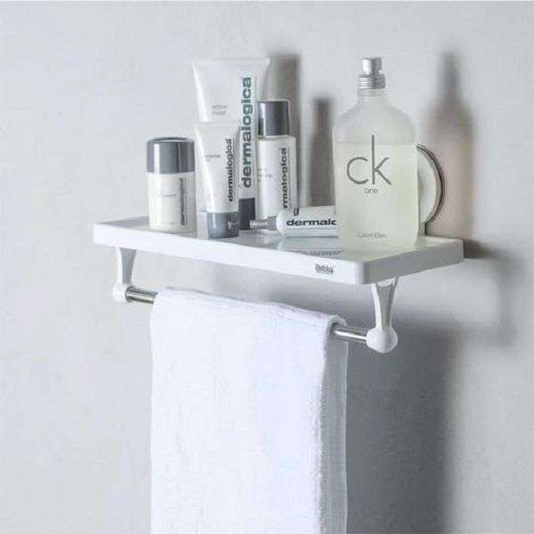 Bathlux Shelf With Handtowel Rack With Suction Cup-30135