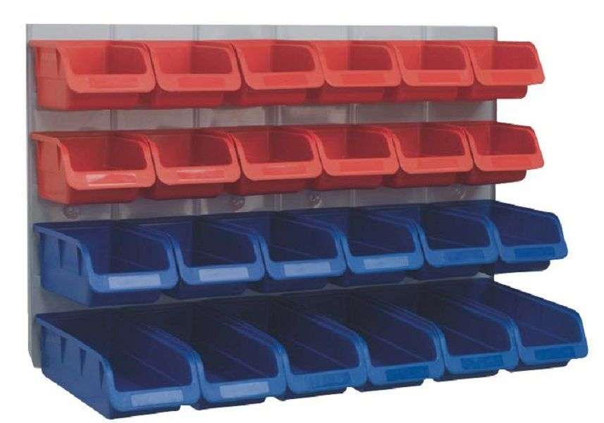 Duratool (D01971) Wall Mounted Storage Set with Bins