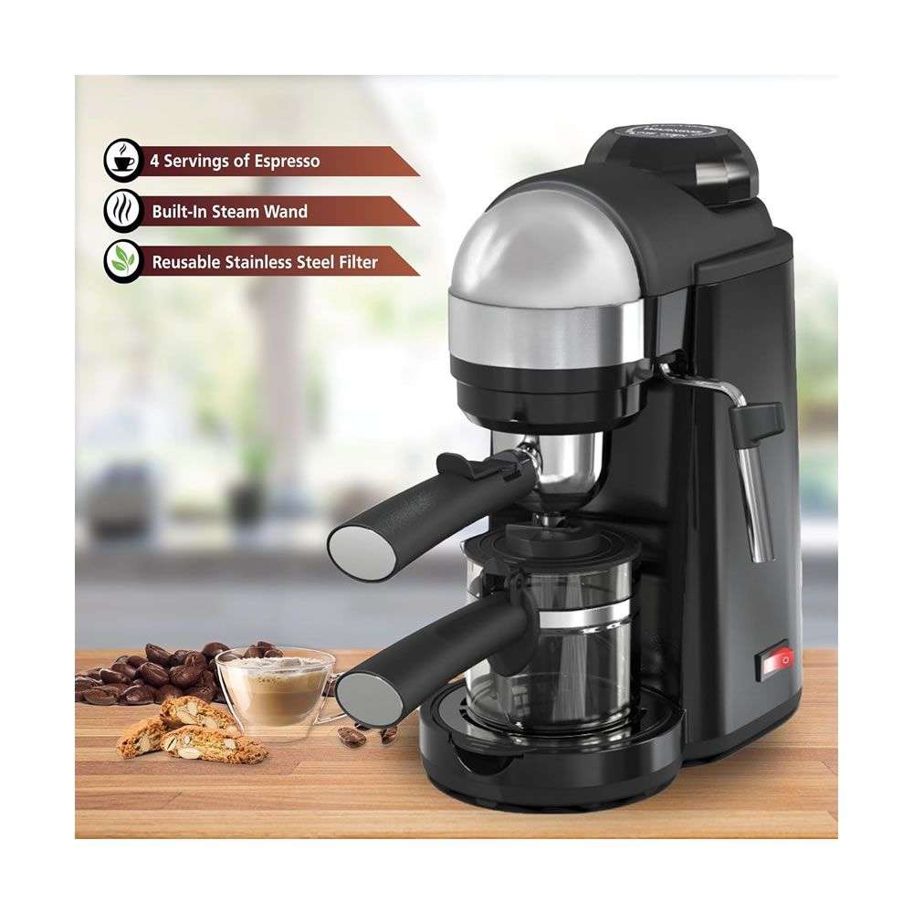 Enzo - Italian 3.5-bar Coffee Maker with Milk Steamer