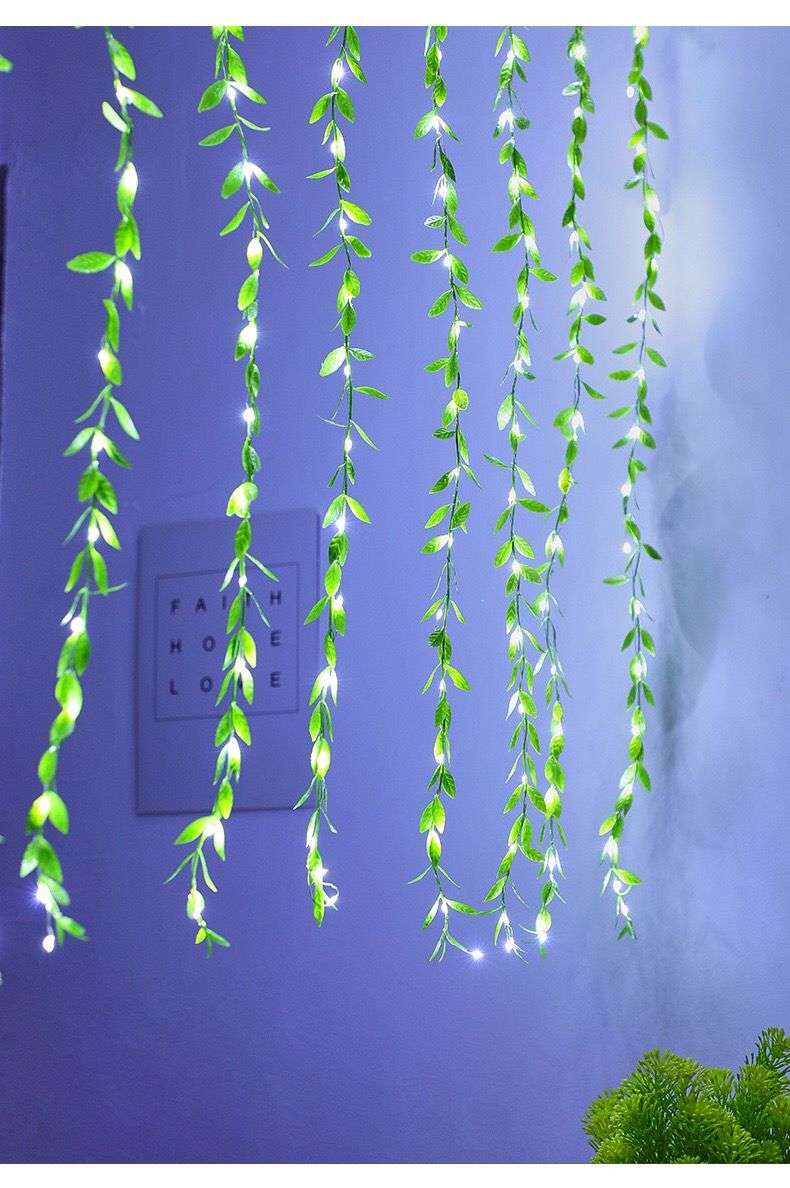 Curtain Strip light with Tree Leaves Shape - White