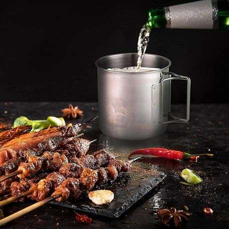 4 Piece 250ml Camping Mugs with Folding Handle Set - FX-8886-F