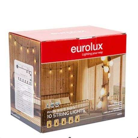 Eurolux - String Lights LED Warm White 7.5m - 10 Pack - Eurolux - String Lights LED Warm White 7....