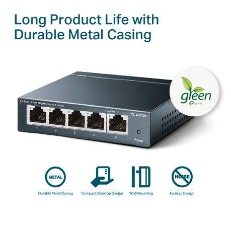 Tp-Link - 5-Port Gigabit Desktop Switch - Tp-Link - 5-Port Gigabit Desktop Switch