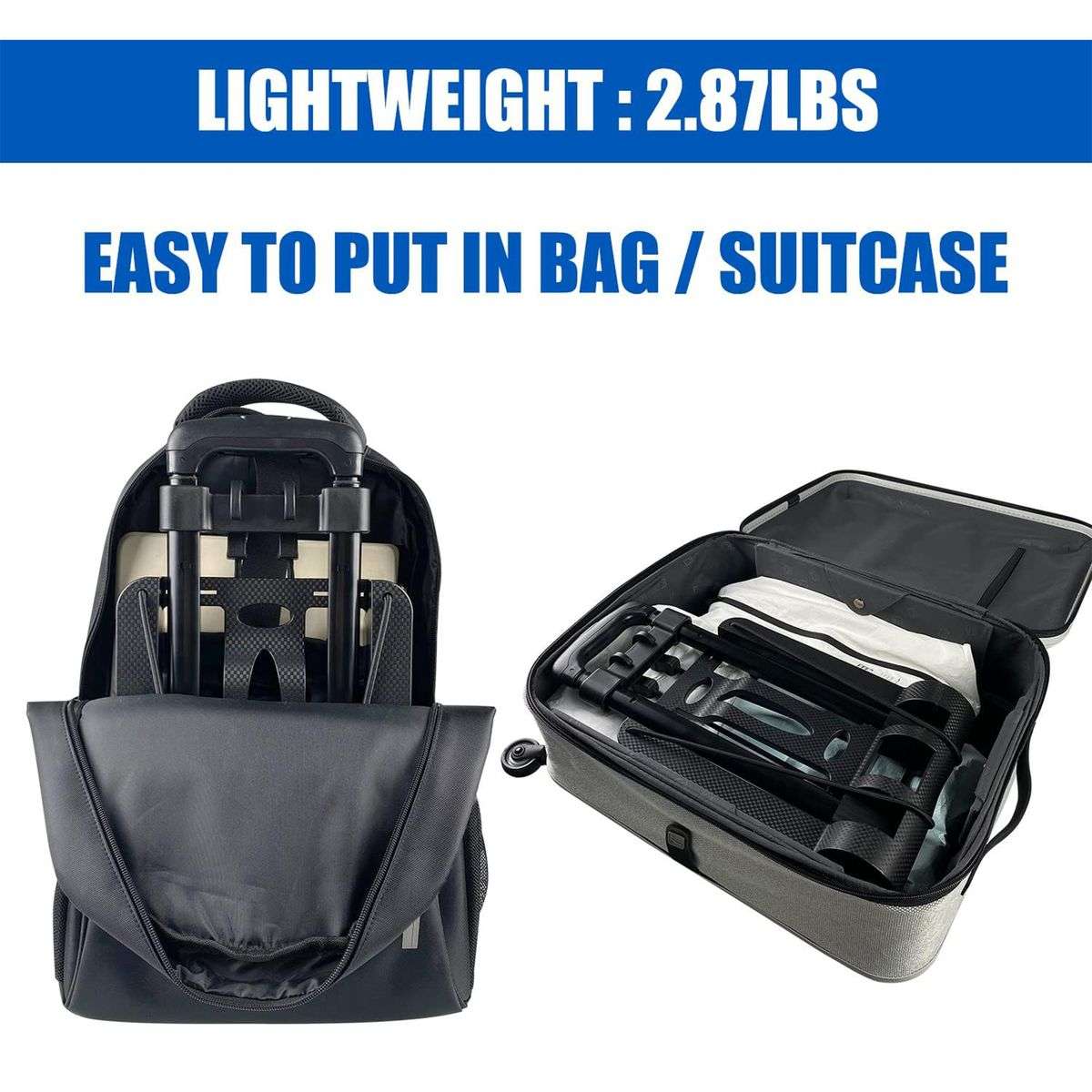 Foldable Hand Truck Dolly with 2 Wheels Portable Trolley Cart Capacity 25kg