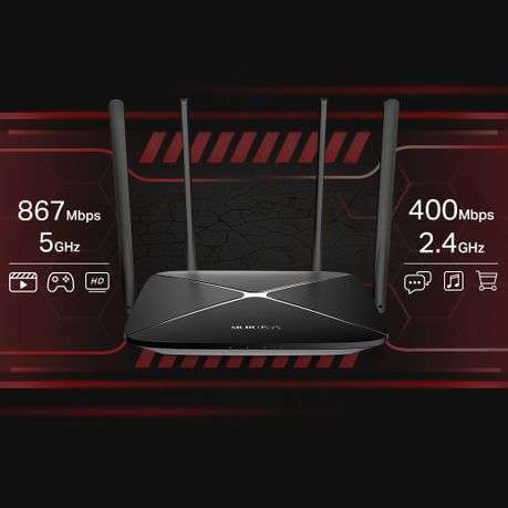 Mercusys - AC12G AC1200 Wireless Dual Band Gigabit Router - Mercusys - AC12G AC1200 Wireless Dual...