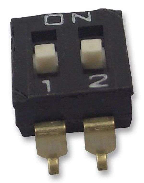 Omron (A6S2104H) DIP / SIP Switch, SPST, 24 VDC, 25 mA