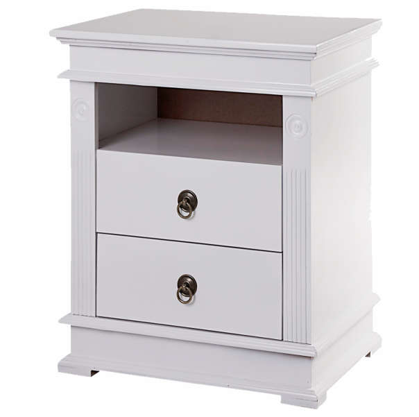 Bedside Pedestals - White