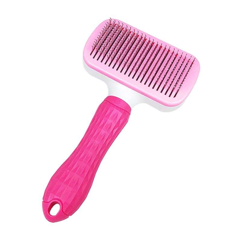 Pet Grooming Tool Self Cleaning Slicker Brush For Dogs And Cats - Blue