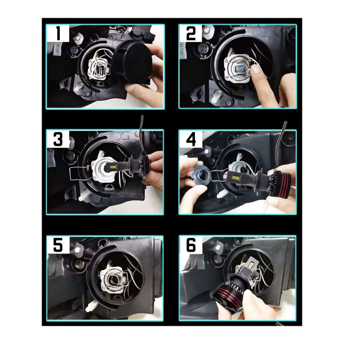 H7 11000LM 45W 6000k Super Bright Led Headlight Bulbs- Pack Of 2