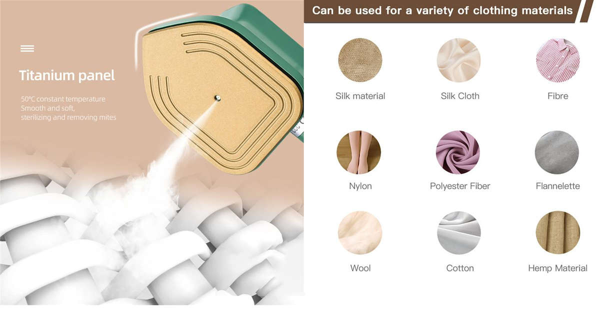 Handheld mini ironing machine - Sterilization and mite removal