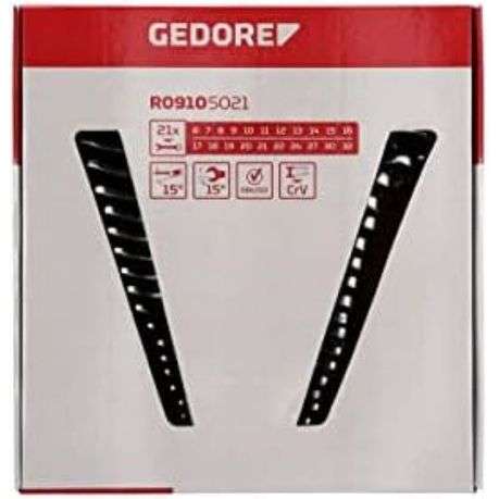 Red - Spanner / Wrench Set (21-Piece Kit) - High Quality