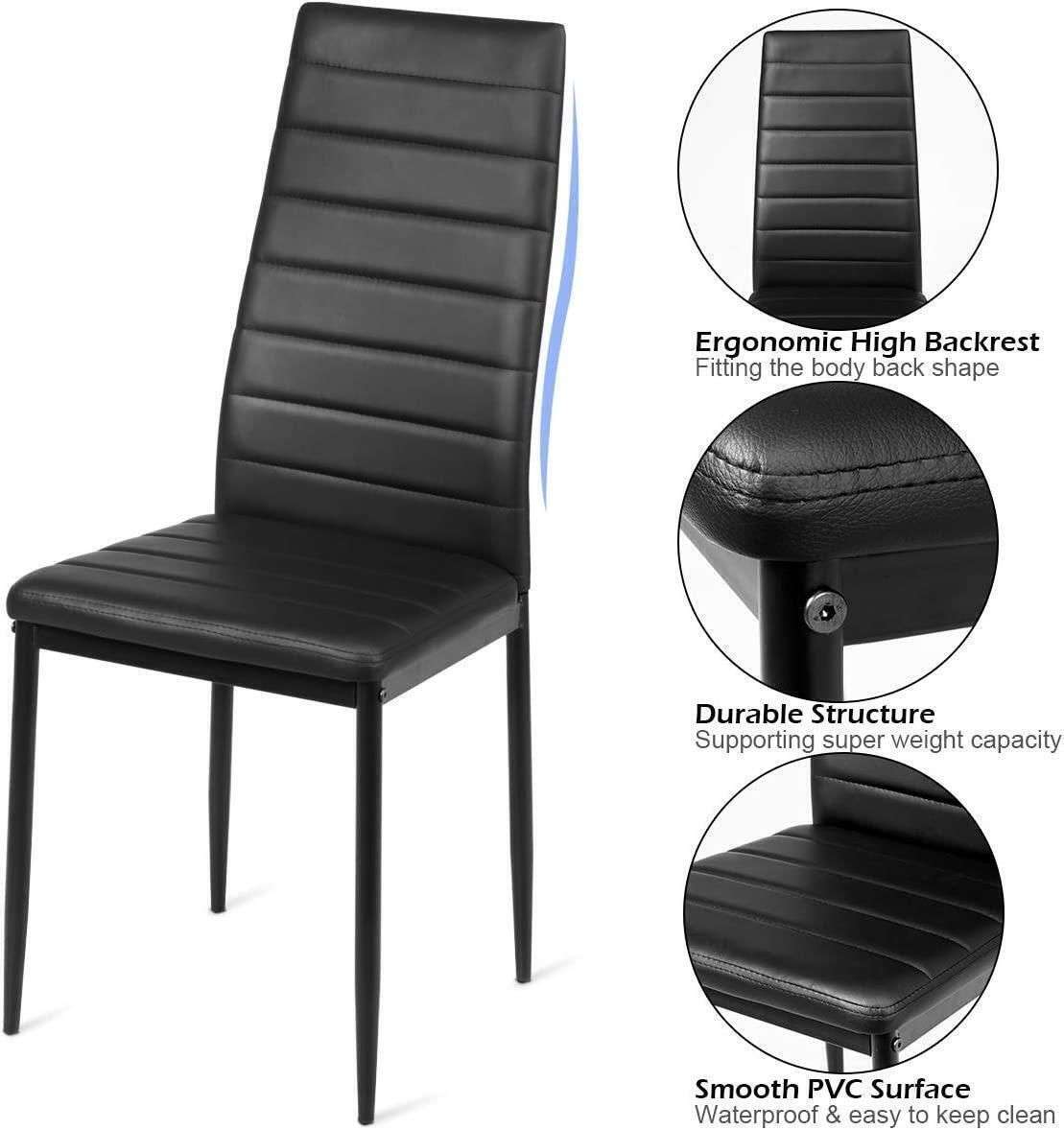 Dining Room Chairs - 6 Pack - Faux Leather Cover