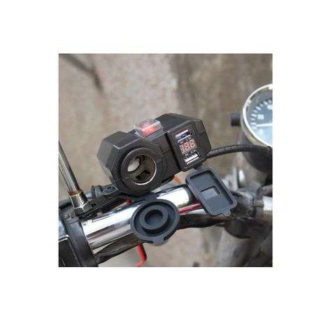 Motorcycle Dual USB charging / Cigarette Lighter kit