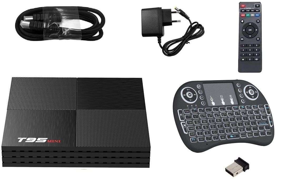 T95Mini (2+16) H6 6K Allwinner TV Box With Backlit Mini Wi-Fi Keyboard combo