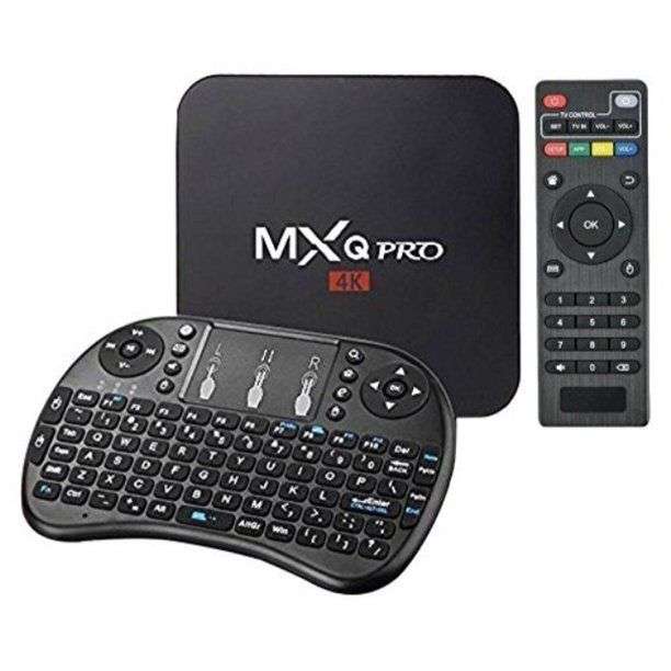 MXQ Pro 4K Android TV Box Media Player with Mini Keyboard Android 11m MXQ Pro 128GB
