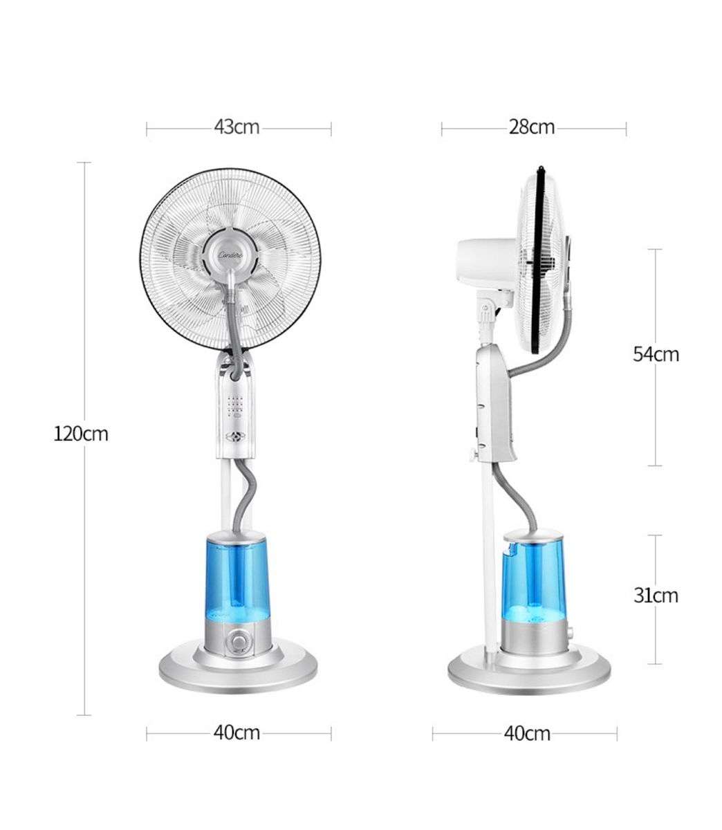 Condere 16 Inch Remote-Controled Pedestal Mist Fan