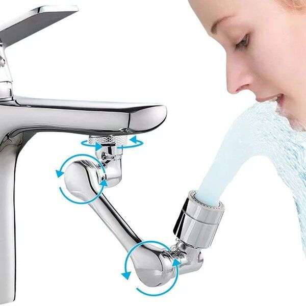 Splash Head Faucet 1080° Rotation with Dual Water Flow
