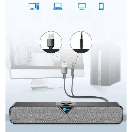 Lenovo Lecoo - DS102 - Desktop Bass Speaker With 3D Stereo Sound - Black