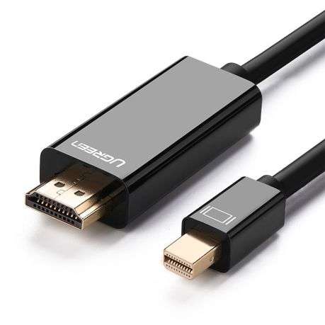 Ugreen - Mini DisplayPort Male to 4K@30Hz HDMI Cable 1.5m - Black - Ugreen - Mini DisplayPort Mal...