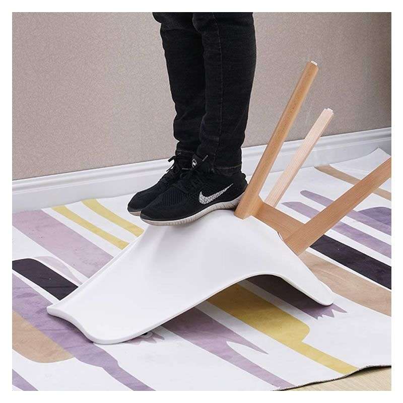 Modern Scandinavian Dining Chair - White- 2 Pack