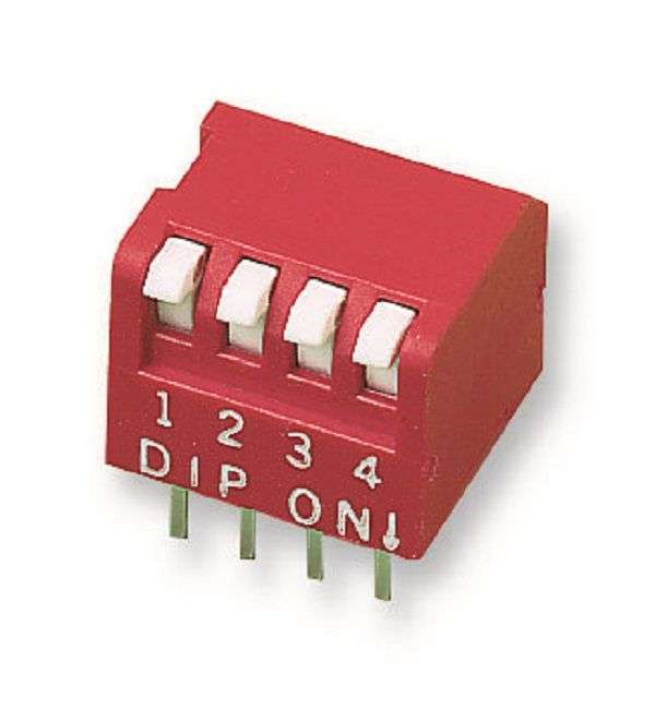 Multicomp Pro (MCNDP-04V) DIP / SIP Switch, SPST-NO, 24 V, 25 mA
