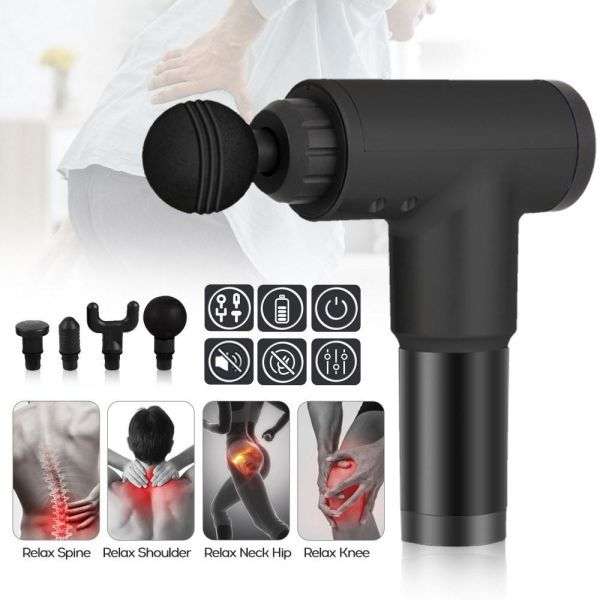 Gun Massager Deep Tissue Pain Relief-Black