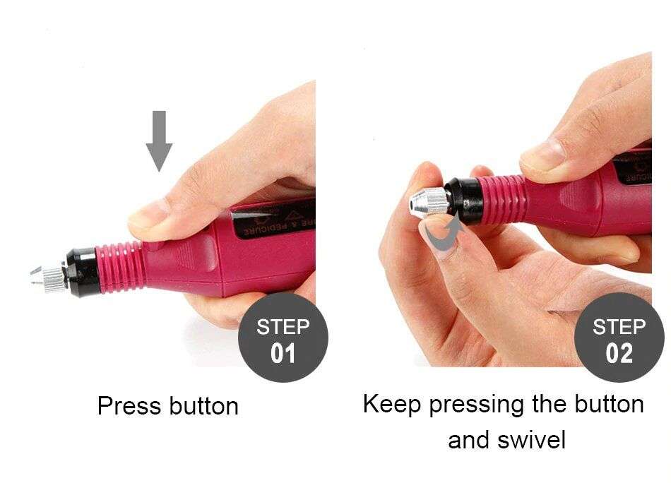 Professional Electric Manicure Nail Drill Machine Set - White