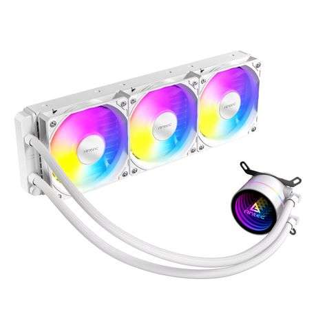 Antec - Luna 360 ARGB CPU Liquid Cooler - White - Antec - Luna 360 ARGB CPU Liquid Cooler - White