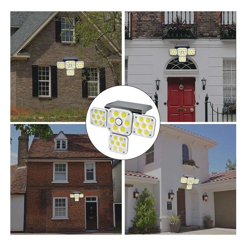 Waterproof 4 side Integrated Solar Wall Lamp with Remote and Motion Dectector